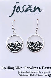 Sterling Silver Mountains Earrings